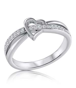 Heart Diamonds Ring