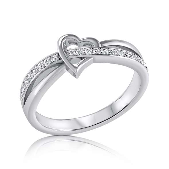 Heart Diamonds Ring