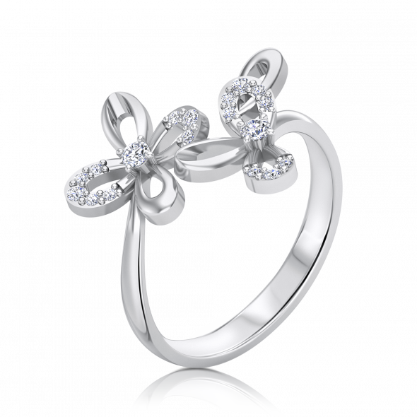 Flowers Diamonds Ring