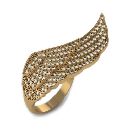 Wing diamonds ring