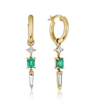 Designed Emerald Earrings