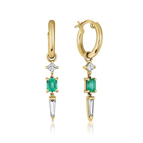 Designed Emerald Earrings