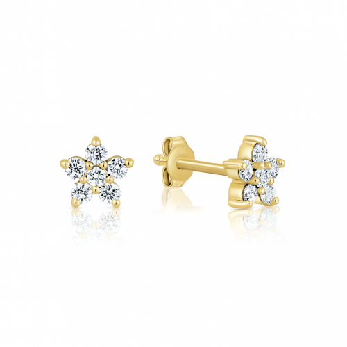 עגילי פרח צמודים עגילי פרח צמודים