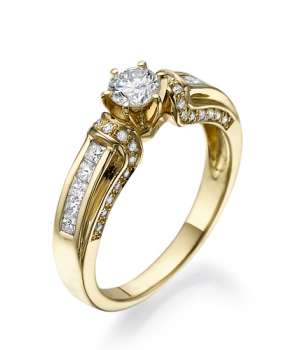 Engagement Ring With Princess Cut Side Stones