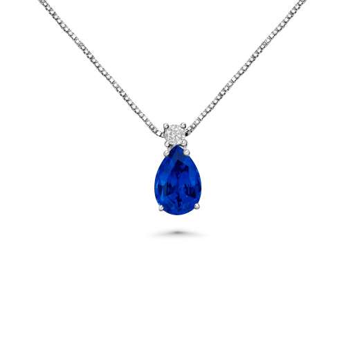 Pear Shaped Sapphire Pendant