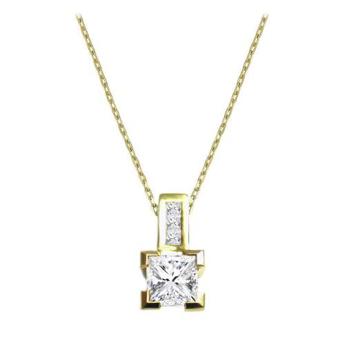 Princess Cut Diamond Pendant