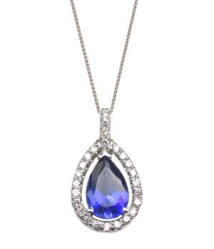 Pear Shape Sapphire Pendant